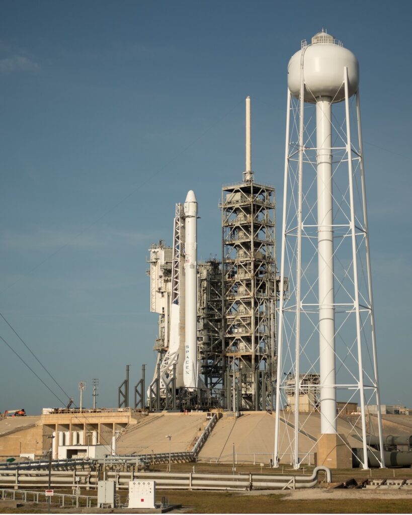 Space X Rocket ready for launch to the ISS