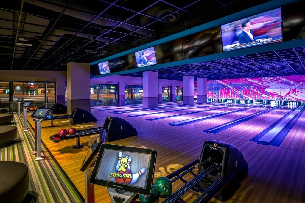 East Village Tavern + Bowl bowling alley located Downtown San Diego